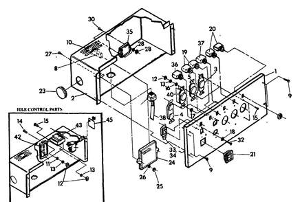 Control Panel (Manual Start) Diagram and Parts List for 5563-0-C8000  Briggs and Stratton Generator